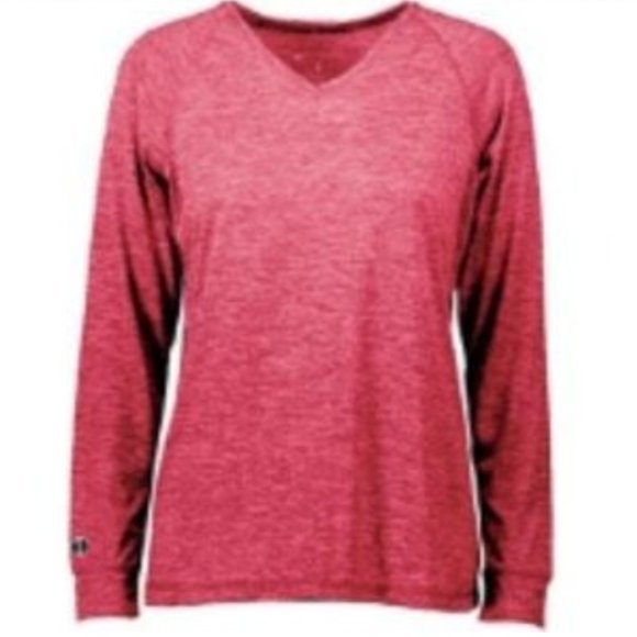 Holloway V-Neck Red Space Dye Athletic Top SZ M - Picture 1 of 7
